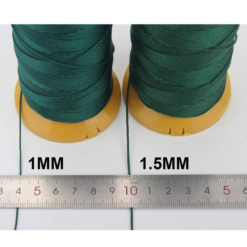 McFanBe 656 Feet Twisted Nylon Line Twine String Cord for Gardening Marking DIY Projects Crafting Masonry (Dark Green, 1mm-656 feet) - Image 5